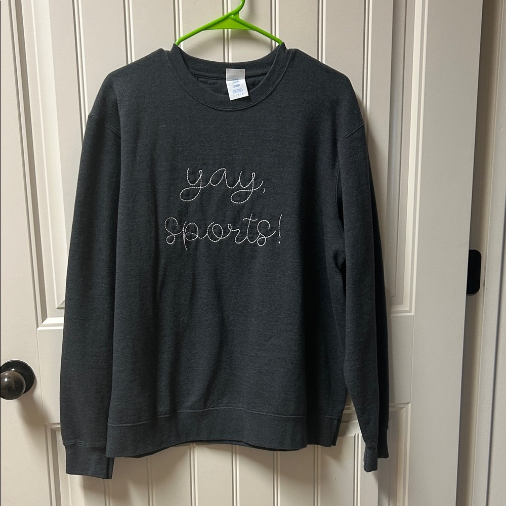 Dark Gray Women's “yay  sports” Sweatshirt